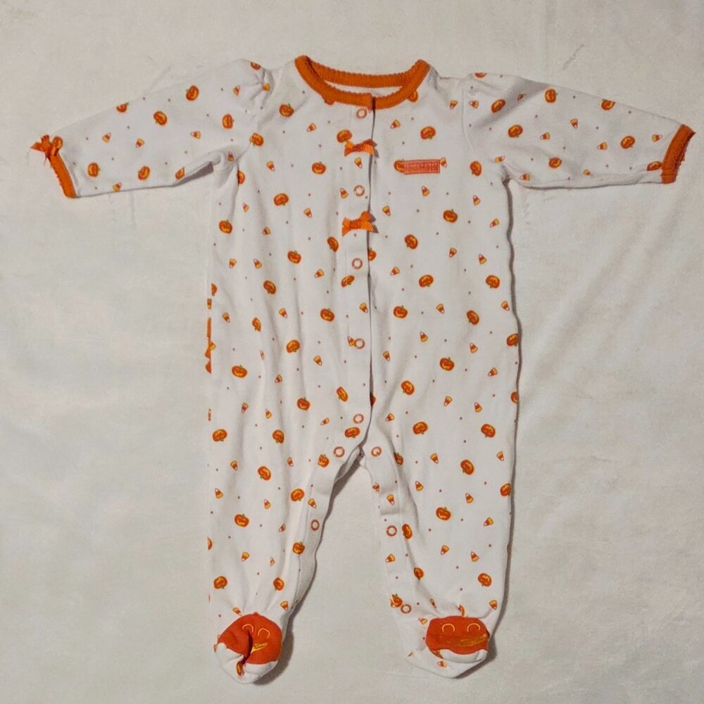 3-6 month Halloween Footies Baby Girl NWB